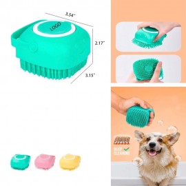 Silicone Shower Brush For Pet Logo Branded  Silicone Shower Brush For Pet Logo Branded