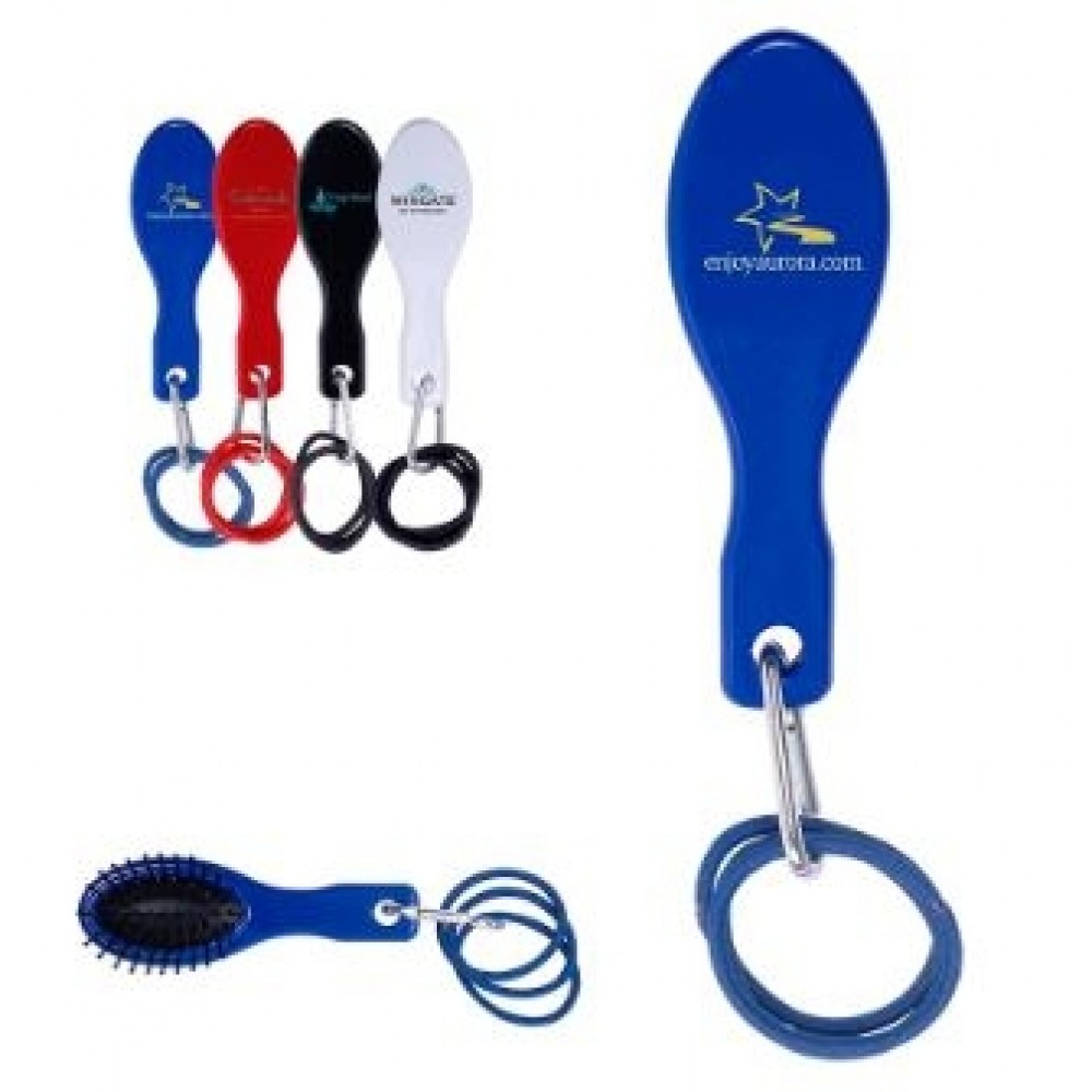 Custom Printed Hairbrush w/Rubber Bands Custom Printed Hairbrush w/Rubber Bands