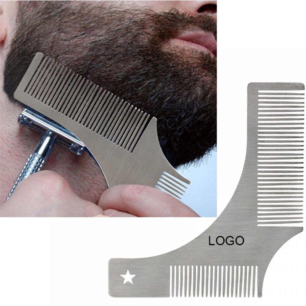 Logo Branded Slick Metal Comb Logo Branded Slick Metal Comb