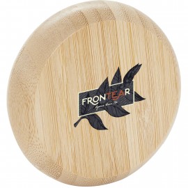 Custom Imprinted FSC 100% Bamboo Compact Mirror/Brush