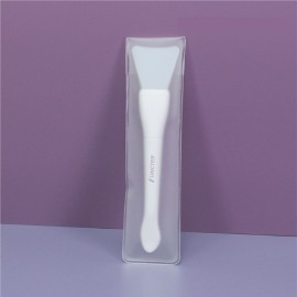 Custom Printed Plastic Handle Silicone Face Mask Shovel-Shaped Brush with PVC Packing Soft Makeup Skin Care Tool