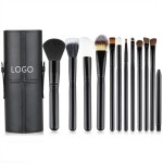 Logo Branded 12 Pieces Cosmetic Brush Set Kit