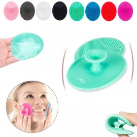 Logo Branded Silicon Facial Cleaning Brush With Sucker