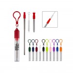 Logo Branded Collapsible Stainless Steel Straw Kits with Plastic Case