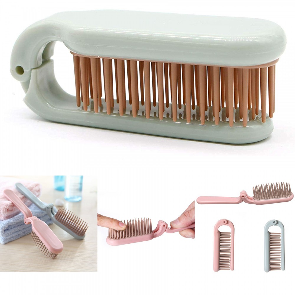 Folding Hair Comb Brush Logo Branded