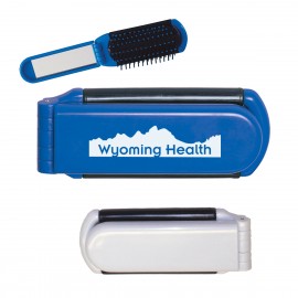 Custom Printed Kwik-fix Folding Brush With Mirror