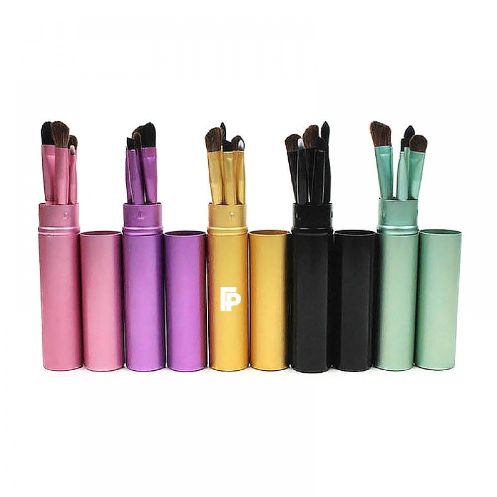 Logo Branded 5-Piece Cilia Fabric Cosmetic Brush Set Logo Branded 5-Piece Cilia Fabric Cosmetic Brush Set