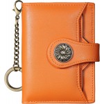 Logo Branded Rfid Wallet Women Leather Bifold Compact Small Wallet