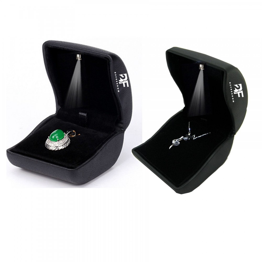 Necklace Box Case with Light Logo Branded Necklace Box Case with Light Logo Branded