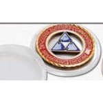 Logo Branded 1 1/2" Round Clear Coin Holder