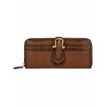 Custom Imprinted Ladies Pebbled Leather Tab Clutch Wallet
