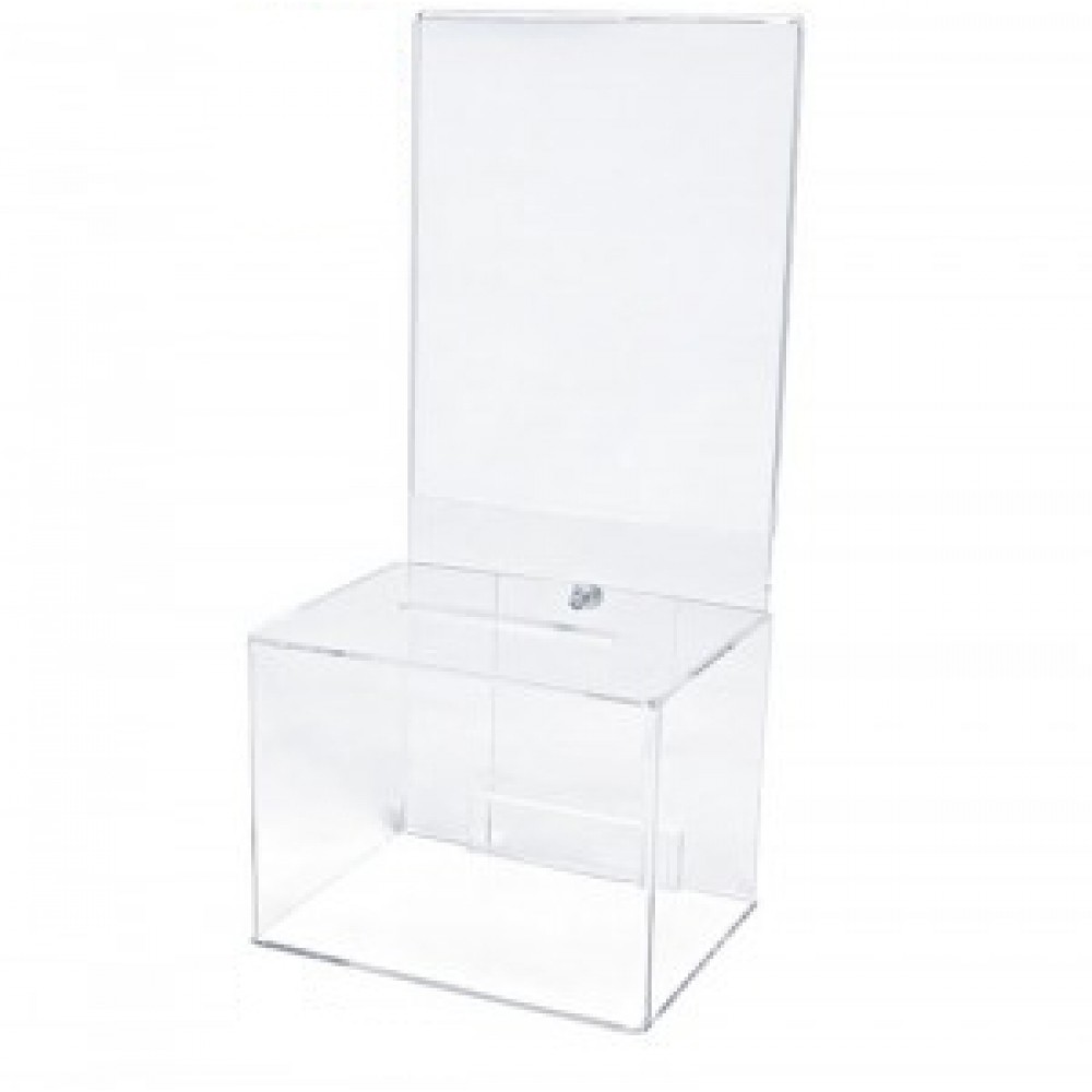 Custom Imprinted Clear Ballot Box (5"x4"x4") Custom Imprinted Clear Ballot Box (5"x4"x4")