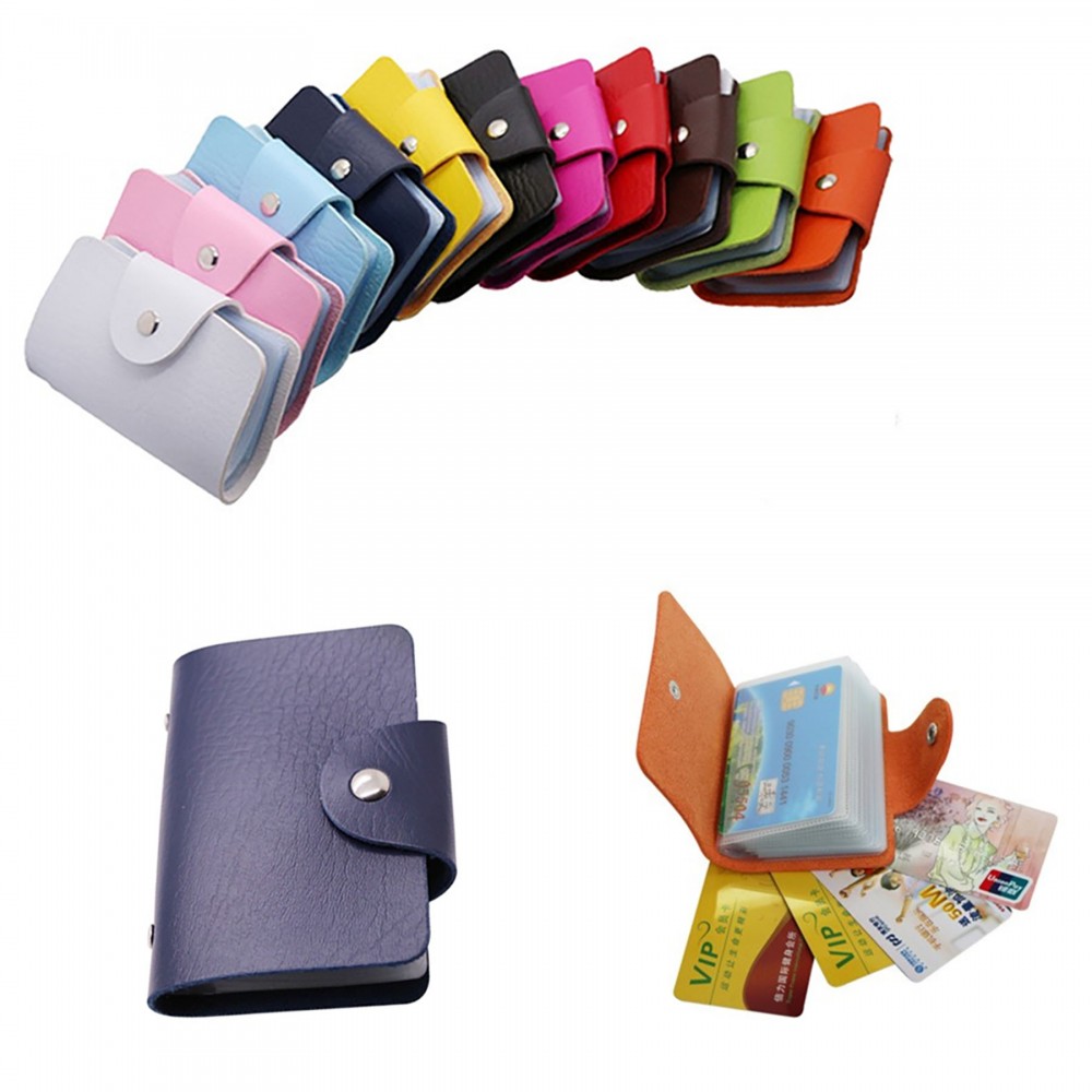 Custom Imprinted PU Leather 24 Bits Card Wallet Custom Imprinted PU Leather 24 Bits Card Wallet