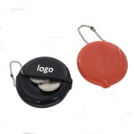 Custom Printed Circular PVC Coin Pouch/Coin Case with Chain