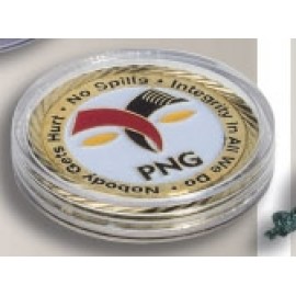 Custom Imprinted 1.5" Round Plastic Coin Case  Custom Imprinted 1.5" Round Plastic Coin Case