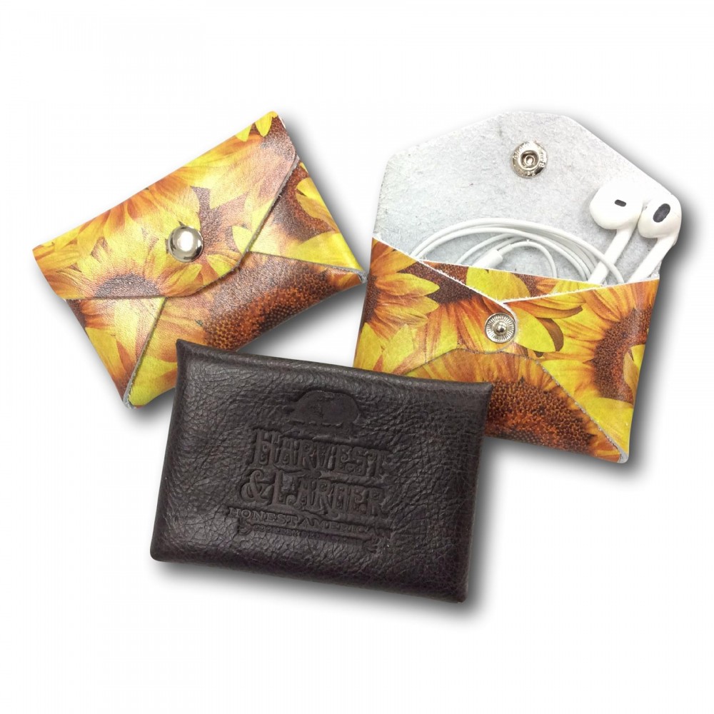 Custom Imprinted Genuine Leather Business Card/ Coin Case (4-Color) Custom Imprinted Genuine Leather Business Card/ Coin Case (4-Color)