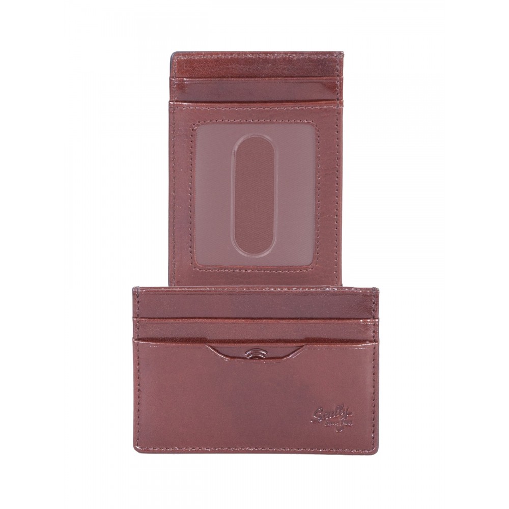 Italian Leather Card Case w/ RFID Theft Protection Logo Branded Italian Leather Card Case w/ RFID Theft Protection Logo Branded