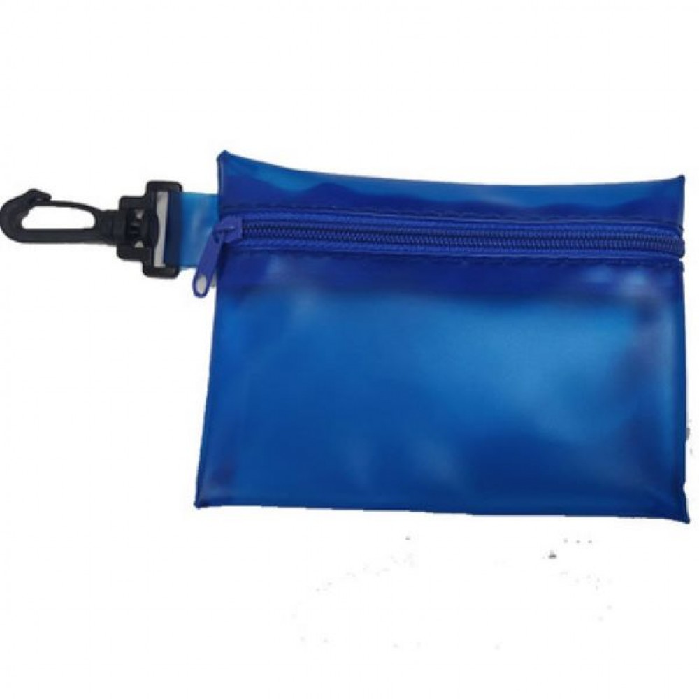 Custom Printed Portable PVC Zipper Coin Purse Wallet Bag
