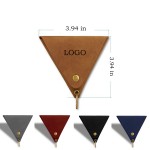 Custom Imprinted PU Leather Vintage Triangular Key Purse