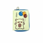 Pu Leather Purse With Cute Bear Pattern Logo Branded