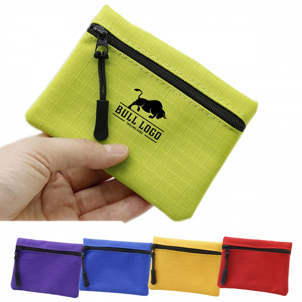 Custom Printed Oxford Cloth Mini Zipper Coin Purse Custom Printed Oxford Cloth Mini Zipper Coin Purse