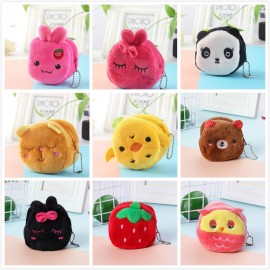 Custom Imprinted Cute Plush Animal Small Coin Purse