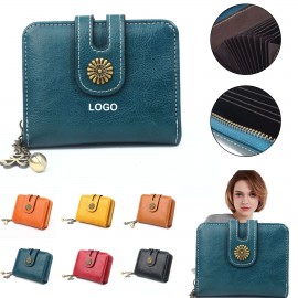 Vintage Ladies Card Holder Coin Purse Logo Branded