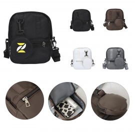 Logo Branded Oxford Cloth Satchel Purse  Logo Branded Oxford Cloth Satchel Purse