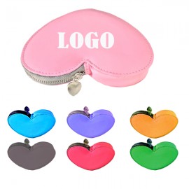Logo Branded PU Leather Heart Coin Purse  Logo Branded PU Leather Heart Coin Purse