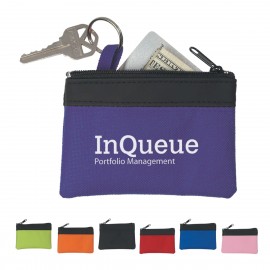 Logo Branded Zippered Coin Pouch