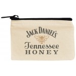 Custom Imprinted Canvas Penny Pouch with Black Zipper