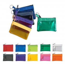 Custom Printed PVC Wallet Coin Purse w/ Key Ring