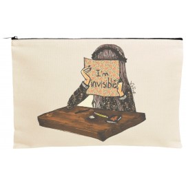 Canvas Dottie Pouch with Black Zipper Custom Imprinted  Canvas Dottie Pouch with Black Zipper Custom Imprinted