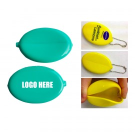Custom Imprinted PVC Coin Pouch Change Purse W/ Chain  Custom Imprinted PVC Coin Pouch Change Purse W/ Chain