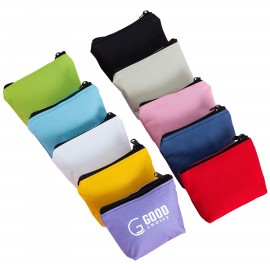 Custom Printed Canvas Coin Purse w/ Zipper
