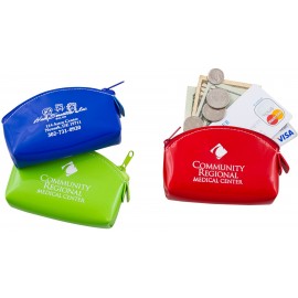 Logo Branded Patent Zip Purse  Logo Branded Patent Zip Purse