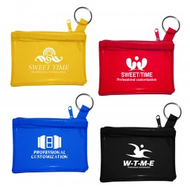 Zippered Coin Purse With Key Ring Custom Imprinted