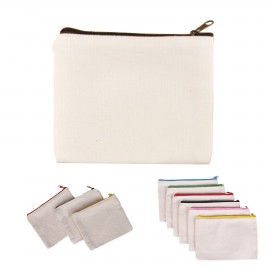 Canvas Zipper Coin Purse Logo Branded Canvas Zipper Coin Purse Logo Branded