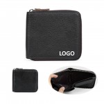 Custom Printed Leather Bi-fold Zipper Wallet For Men
