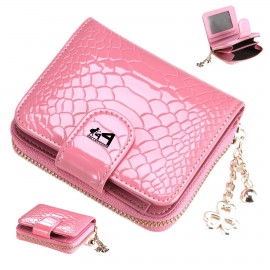 Custom Printed Multifunction Leather Zippered Coin Purse