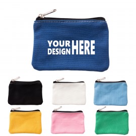 Canvas Coin Purse With Zipper Custom Printed  Canvas Coin Purse With Zipper Custom Printed