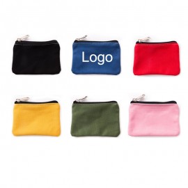 Canvas coin purse zipper pouch wallet Custom Imprinted  Canvas coin purse zipper pouch wallet Custom Imprinted