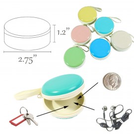 Logo Branded Tinplate Mini Round Coin Purse