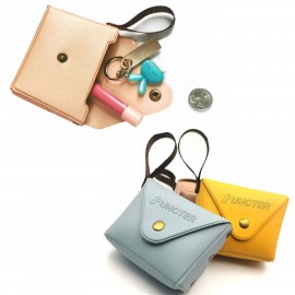 PU Coin Purse with Handle Logo Branded  PU Coin Purse with Handle Logo Branded