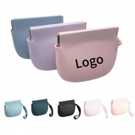 Bright Color Silicone Snap Coin Purse Logo Branded