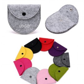 Custom Imprinted Wool Felt Coin Purse Custom Imprinted Wool Felt Coin Purse