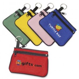 Logo Branded Double Zipper Coin Purse