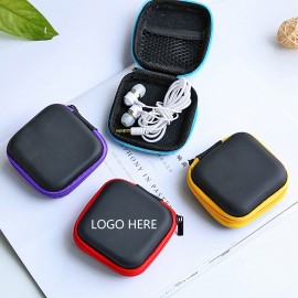 EVA Square Earphone Case & Storage/Coins Purse Custom Imprinted