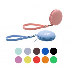 Custom Printed MOQ 100pcs Silicone Full-Color Round Coin Purse