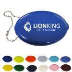 PVC Coin Pouch Change Purse W/ Chain Logo Branded